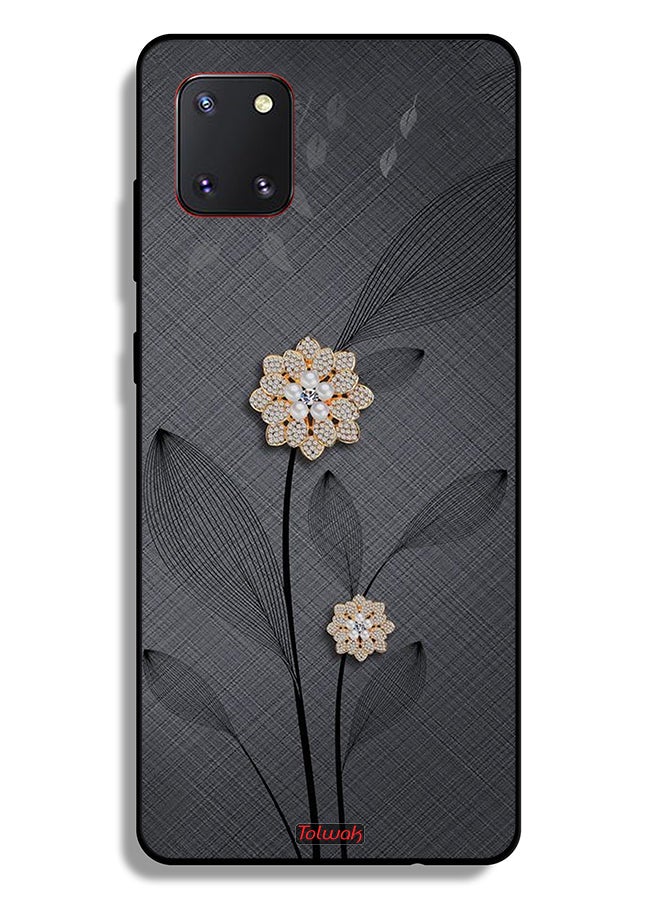 Tolwak Samsung Galaxy Note 10 Lite Protective Case Cover Diamond Flowers Art - Image 2