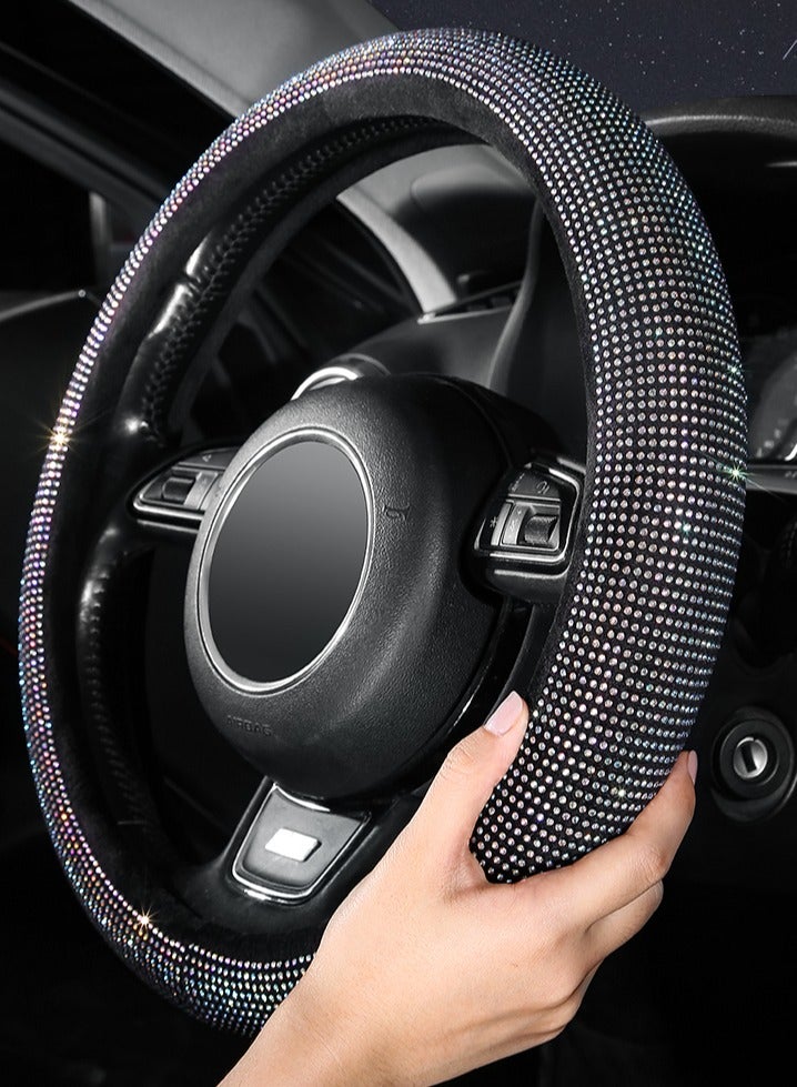 MOB Steering Wheel Cover with Crystal Diamond Sparkling Anti-Slip Steering Wheel Cover 37-38cm - Image 2