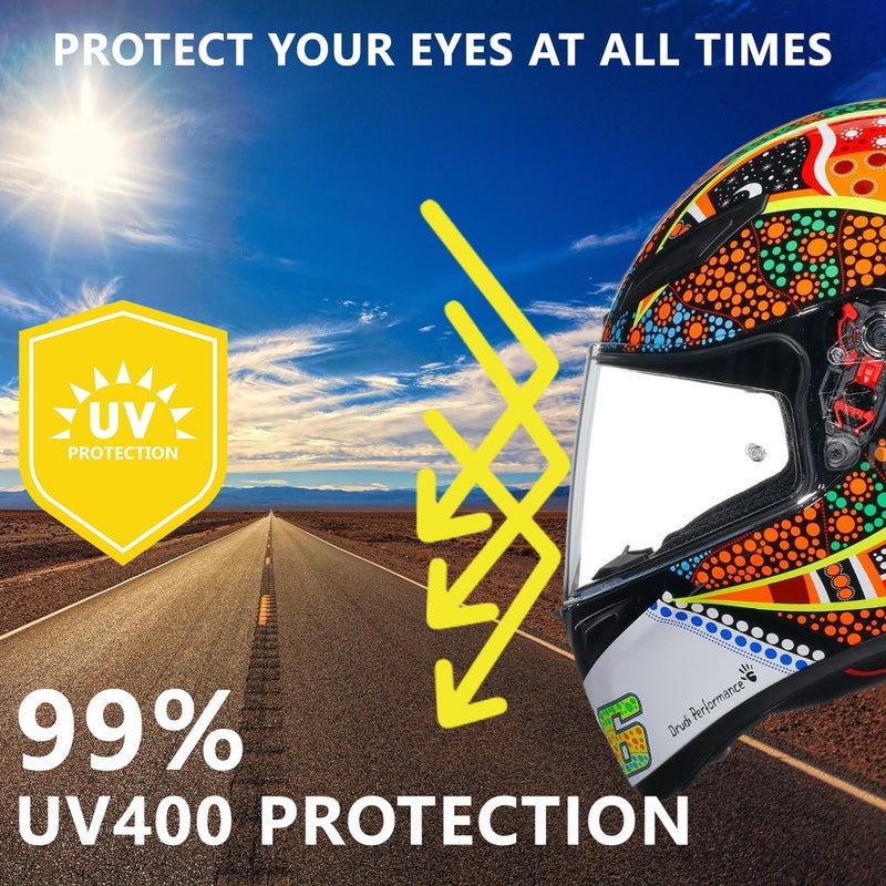 TAOHOM K1 Replacement Helmet Visor,K5 Motorcycle Helmet Face Shield Compatible with K1 K1S K3SV K5 K5S (Deep Smoke) - Image 3