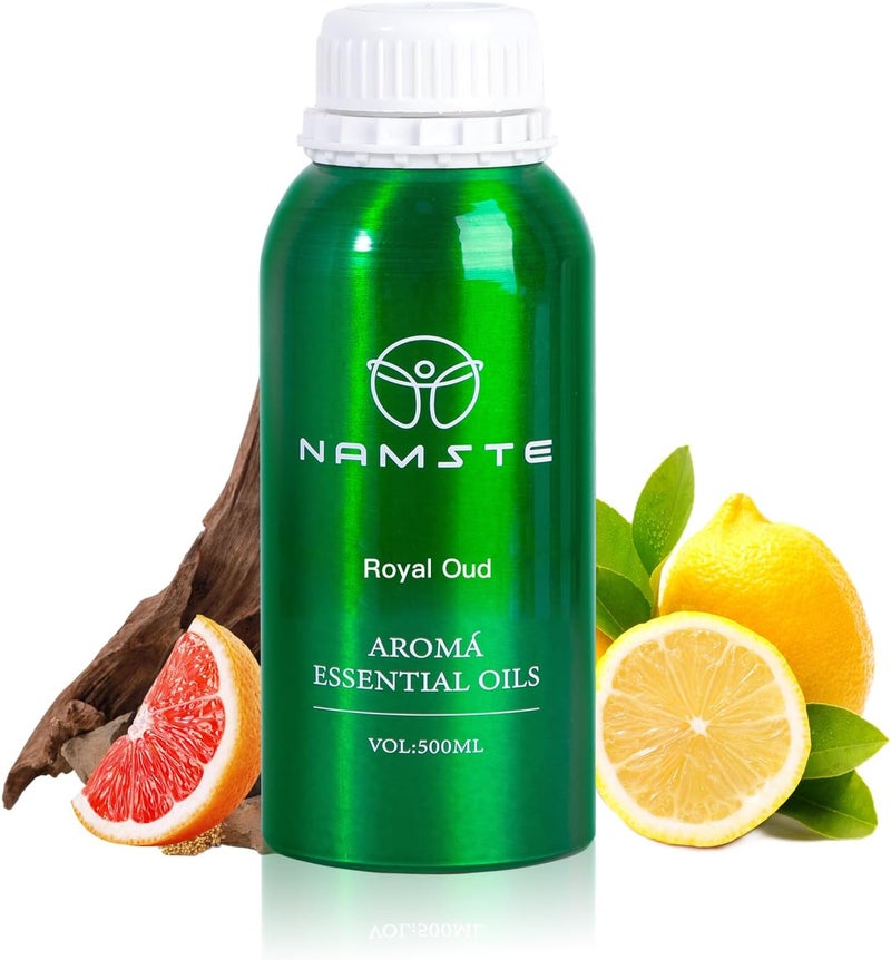 Aroma Essential Oil, 500ml Royal Oud Collection Scents Diffuser Oil, 100% Pure Natural Essential Oils, Blend of Lemon, Cinnamon, Sandalwood for Home Aroma Device - Image 1