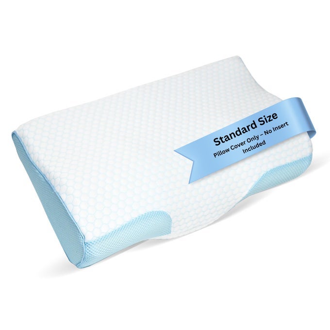 COOLING PILLOWCASE OPTIMAL TEMPERATURE CONTROL FOR YOUR MEMORY FOAM PILLOW FOR PERFECT SLEEP QUALITY MATERIAL WHITE PILLOW COVER