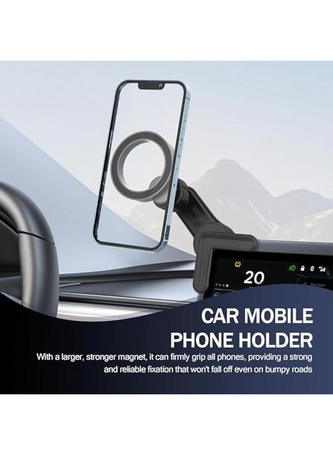 إيروريكس حامل هاتف للسيارة، حامل هاتف للسيارة على لوحة القيادة، حامل مغناطيسي للسيارة، تركيب غير مدمر، حامل قابل للتعديل، حامل هاتف خلوي عالمي بدون استخدام اليدين مع حلقة ثابتة 2.28 بوصة - Image 2