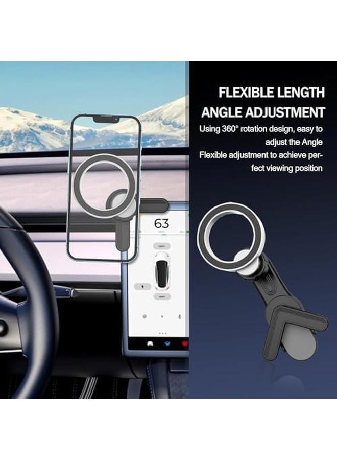 إيروريكس حامل هاتف للسيارة، حامل هاتف للسيارة على لوحة القيادة، حامل مغناطيسي للسيارة، تركيب غير مدمر، حامل قابل للتعديل، حامل هاتف خلوي عالمي بدون استخدام اليدين مع حلقة ثابتة 2.28 بوصة - Image 3