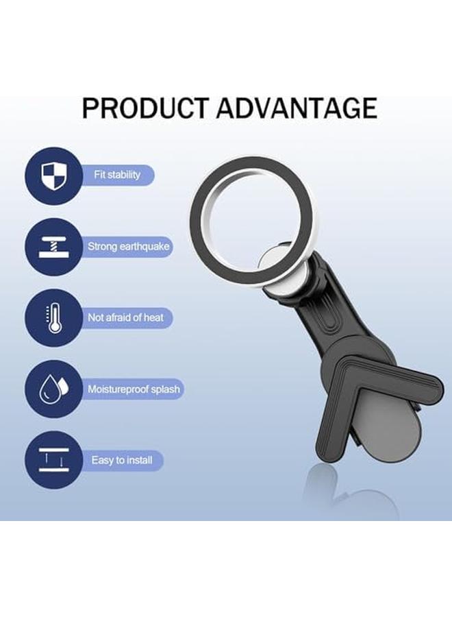 إيروريكس حامل هاتف للسيارة، حامل هاتف للسيارة على لوحة القيادة، حامل مغناطيسي للسيارة، تركيب غير مدمر، حامل قابل للتعديل، حامل هاتف خلوي عالمي بدون استخدام اليدين مع حلقة ثابتة 2.28 بوصة - Image 5