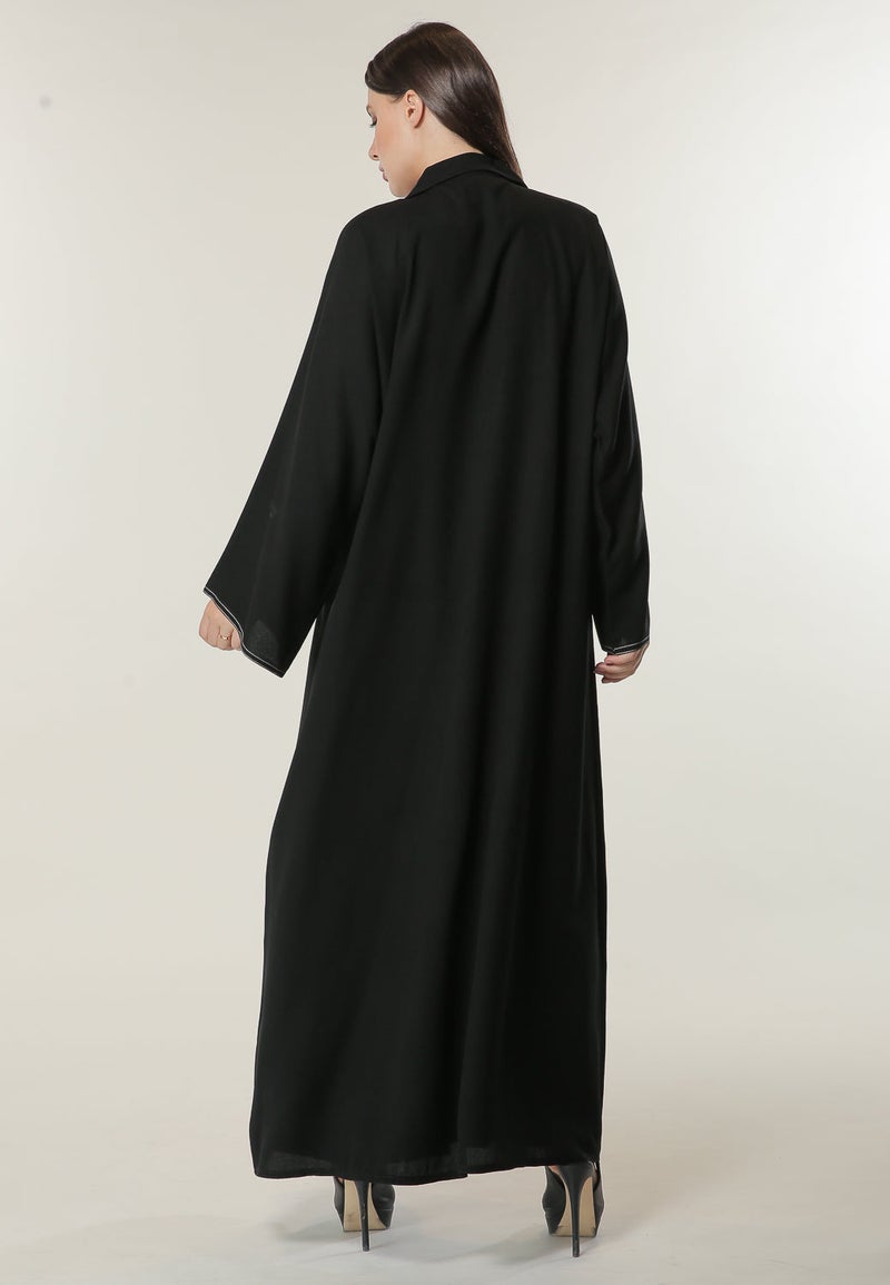 Moistreet Pocket Detailed Abaya - Image 2