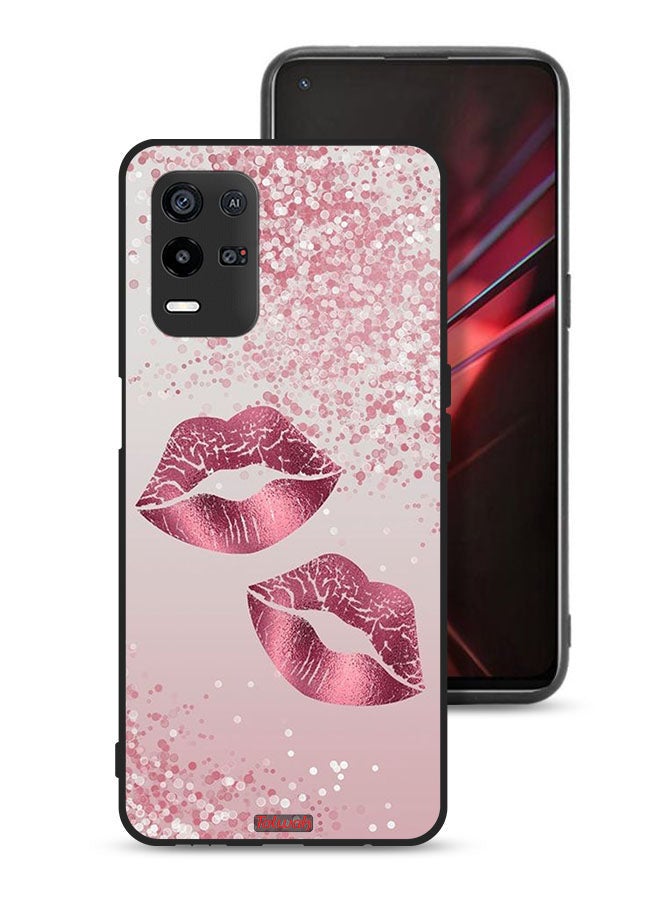 Tolwak Oppo K9x Protective Case Cover Glitter Lips - Image 1