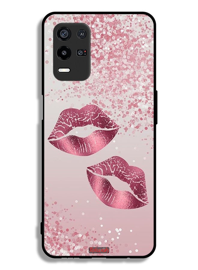 Tolwak Oppo K9x Protective Case Cover Glitter Lips - Image 2