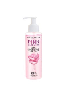 Faces Canada Pink Aloe Vera Ultra Hydrating Face Wash 100Ml ; Hyaluronic Acid Honey & Glycerin ; Glowing ; Soothing ; Nondrying Deep & Gentle Cleansing ; No Parabens & Sulphates ; Vegan