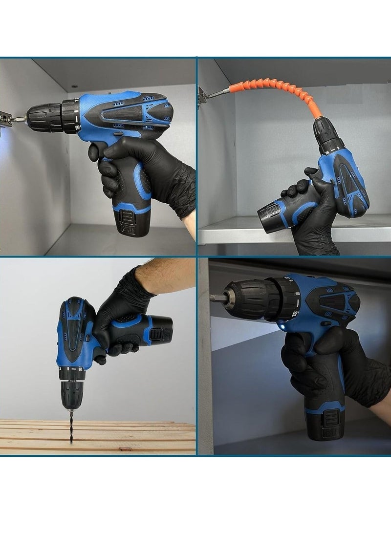 Cordless drill driver 12v case 24 accessories 2 batteries and charger - Image 4