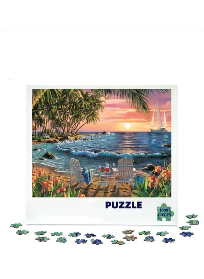1000-Piece Scenic Jigsaw Puzzle - Relaxing Home Decor Game - Image 1