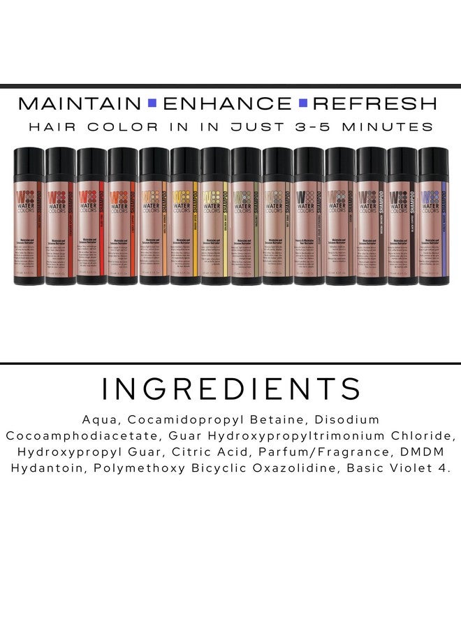 Watercolors Semi Permanet Color Depositing Shampoo. Sulfate & Paraben Free to Maintain & Enhance Hair Color 8.5 oz - MOCHA DRENCH (2 Count) - Image 5