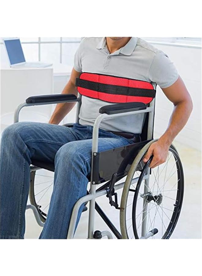 Generic Wheelchair Seats Belt, 5 Colors, Adjustable Quick Release Restraints Straps Chair Waist Lap Strap for Elderly or Legs Patients(Red)  - Image 2