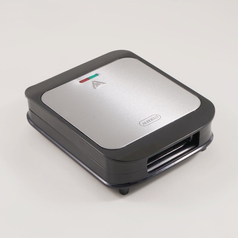 ألبرتو صانعة ساندويتش شريحتين بولي بروبيلين صفيحة صب فضي 1200واط - Image 1