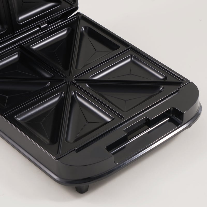 ألبرتو صانعة ساندويتش شريحتين بولي بروبيلين صفيحة صب فضي 1200واط - Image 3