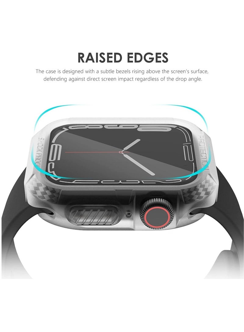 Captaintech 45mm Case, Compatible Fit for Apple Watch Series 7 45mm, 6 Packs Rugged Protective Case Soft TPU Bumper Compatible for Apple Watch Case Series 7/6/SE/5/4 44mm Screen Protector for Men Women - Image 4