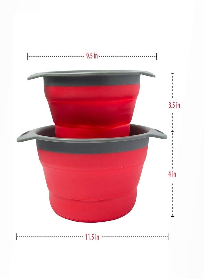 LDG WARE Silicone Kitchen Bowl Strainer Colander for Washing Vegetable Fruit Drainer for Pasta Noodles Small - Image 3