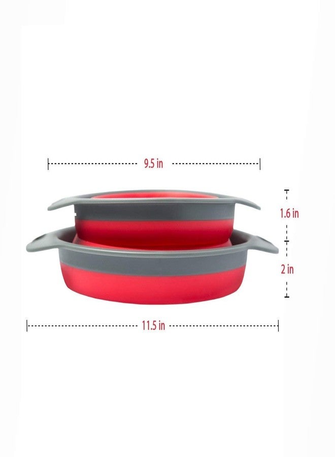LDG WARE Silicone Kitchen Bowl Strainer Colander for Washing Vegetable Fruit Drainer for Pasta Noodles Small - Image 2