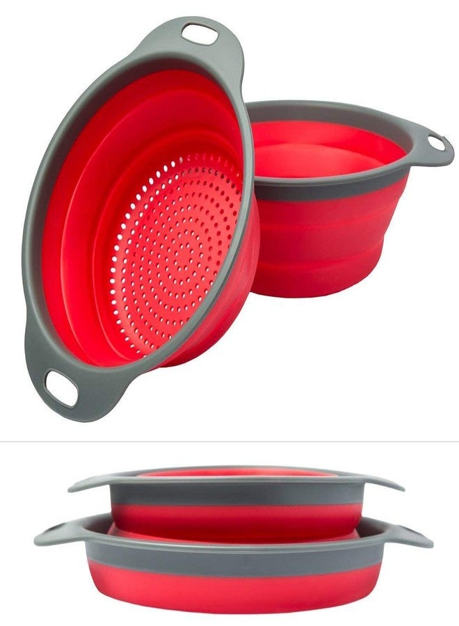 LDG WARE Silicone Kitchen Bowl Strainer Colander for Washing Vegetable Fruit Drainer for Pasta Noodles Small - Image 4