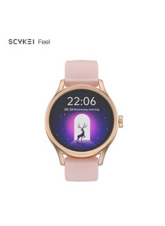 Scykei Feel Smartwatch 1.27'' Semi AMOLED Display Bluetooth 5.2,Waterproof, Gold