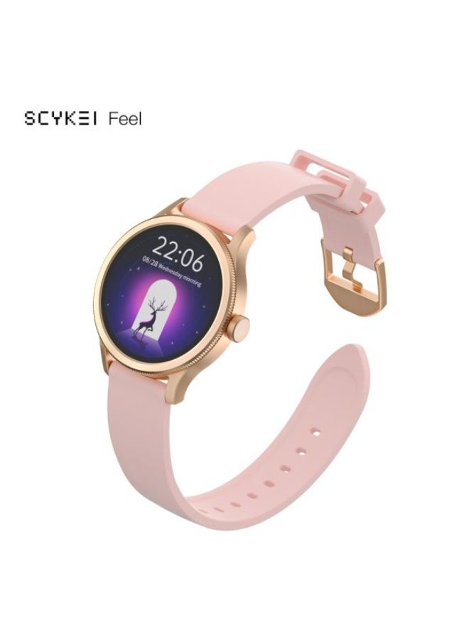 SCYKEI - Scykei Feel Smartwatch 1.27'' Semi AMOLED Display Bluetooth 5.2,Waterproof, Gold - Image 1