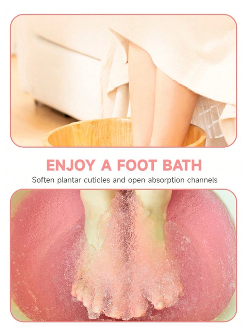 Crystal Lemon Crystals Jelly Pedicure Relaxing Bath Sea Salts SPA, Organic Foot Bath Salt Foot Spa Jelly Foot Soak Moisturizing Soothes Relieve Exfoliating Soft Feet - Image 4