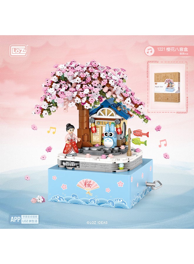 Scattered Li Zhi Loz Small Particle Mini Assembled Toy Building Blocks Pink Castle Music Box 1220-1929 - Image 1