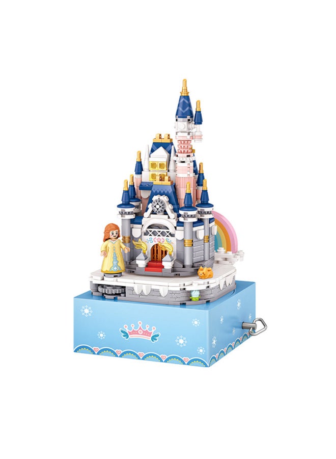 Scattered Li Zhi Loz Small Particle Mini Assembled Toy Building Blocks Pink Castle Music Box 1220-1929 - Image 5