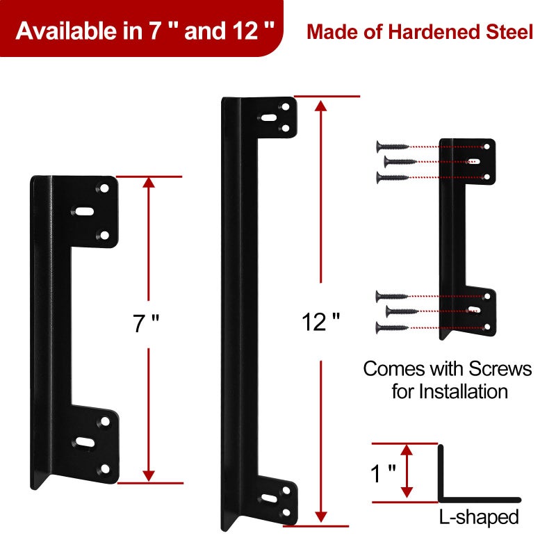 MOSECYOU Door Latch Guard Plate 7â€ with 1â€ Offset Cover, Outswing Door Security Protector Shield, Heavy Duty Version, Door Knob/Deadbolt Latch Protector Plate (1 Pack) - Image 5