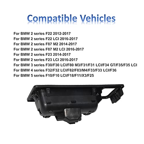 MANATEE Boot Trunk Lid Push Button Switch for BMW 2 3 4 5 Series X1 X3 X5 X6 M2 M3 M4 M5 X5M X6M ActiveHybrid 3 5 Tailgate Door Lock Switch 51247463161 51247463162 51247368753 (51247463162) - Image 3