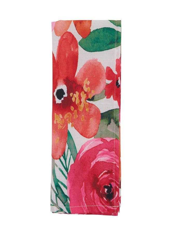 SARO LIFESTYLE Santa Monica Floral Table Napkin (Set of 12), Multi, 20" - Image 3