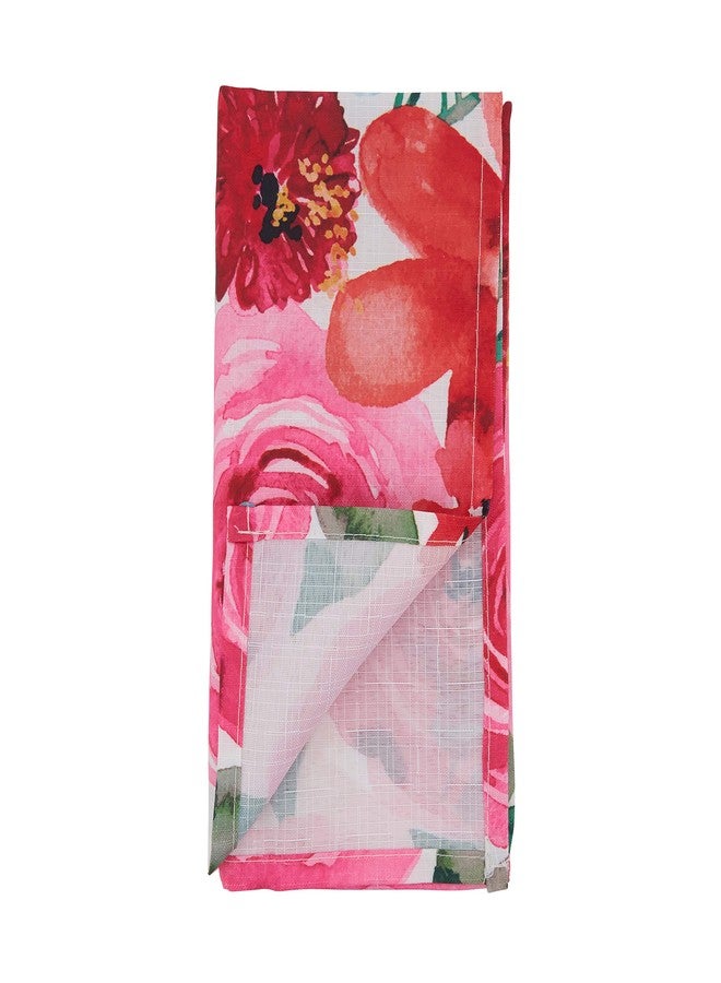 SARO LIFESTYLE Santa Monica Floral Table Napkin (Set of 12), Multi, 20" - Image 2
