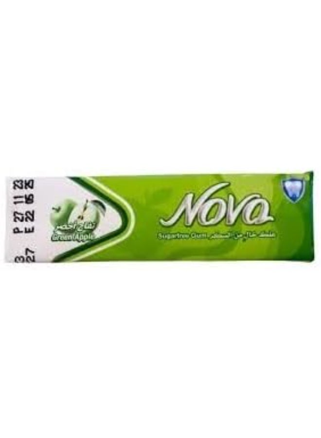 Nova Apple Gum – 5 Sticks per Pack, 12 Packs | Sweet & Chewy Apple Flavored Gum | Fun for Kids & Adults - Image 4