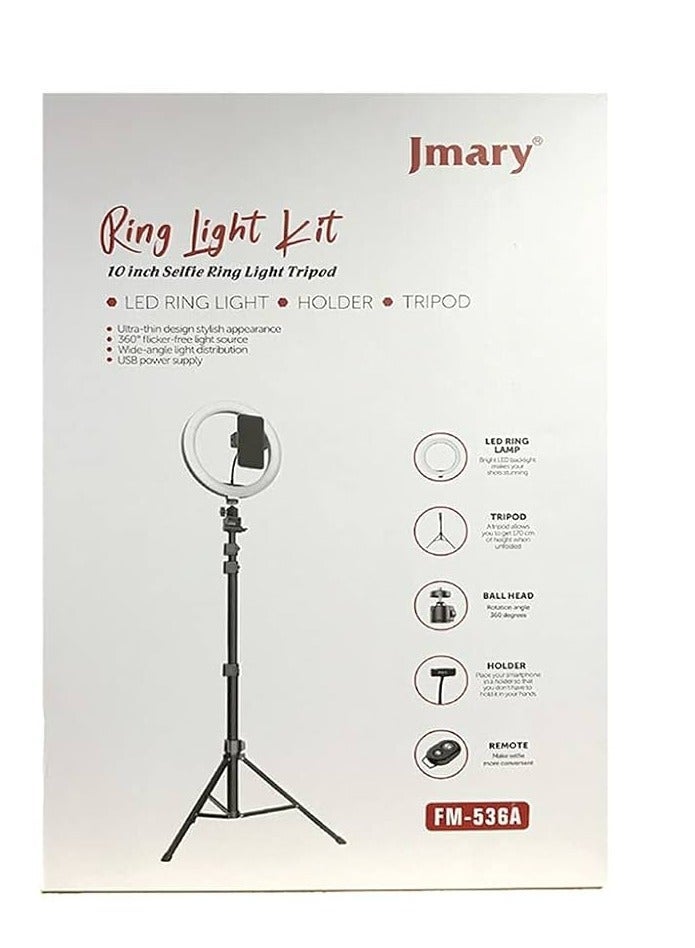 Jmary جيماري FM-536A ضوء حلقة 10 بوصة (طقم) - Image 1
