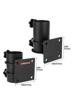 Excefore Deck Umbrella Mount, 2 Pcs Heavy Duty Patio Umbrella Holder, Metal Outdoor Umbrella Stand, Patio Umbrella Base Clamp Mount for Deck Railing, Balcony, Courtyard, Fences, Max OD 2.2''  - Image 5