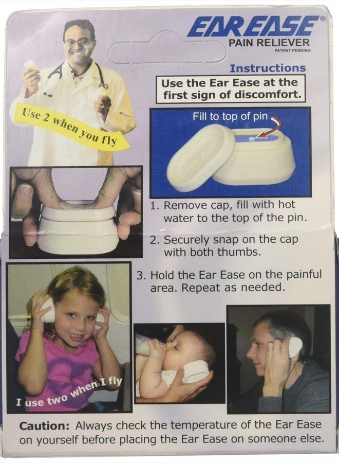 EAR EASE مسكن آلام للبالغين والأطفال وكبار السن - طبيعي وآمن وغير جراحي وسريع المفعول وفعال لتخفيف آلام الأذن الناتجة عن ضغط الجيوب الأنفية، تغييرات الارتفاع، السباحة، الحساسية، الزكام والإنفلونزا - Image 2