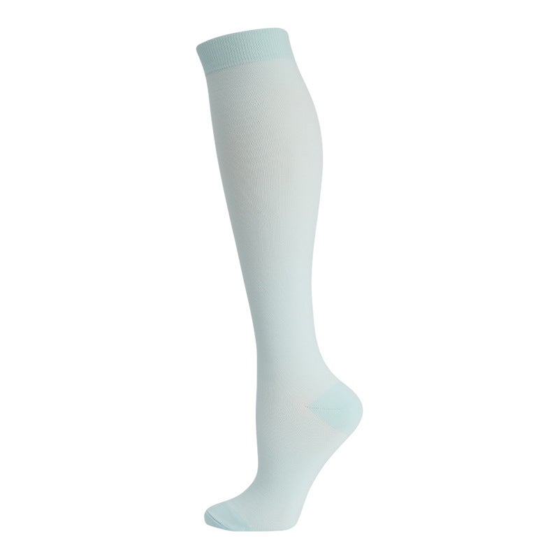 300 cross-border nylon compression socks riding sports calf socks long tube elastic socks running compression socks yoga socks 35 Special light green 