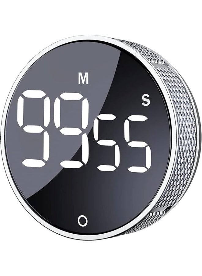 AVINIA Large LED Digital Countdown Countup Timer for Kitchen, Classroom, Fitness, Cooking, Baking, Learning, Silver - Image 1