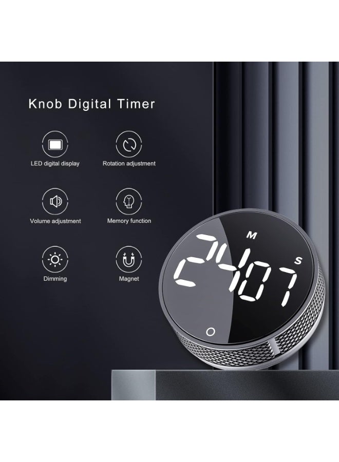 AVINIA Large LED Digital Countdown Countup Timer for Kitchen, Classroom, Fitness, Cooking, Baking, Learning, Silver - Image 4