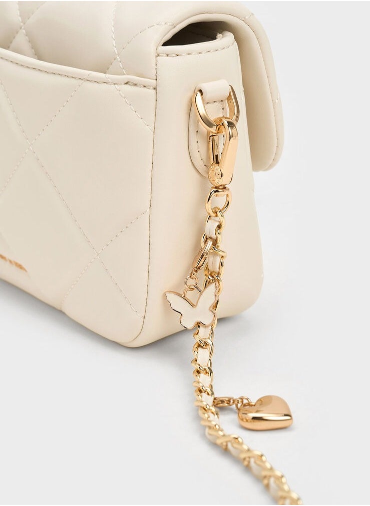 Charles & Keith - Quilted Boxy Top Handle Bag - Image 1