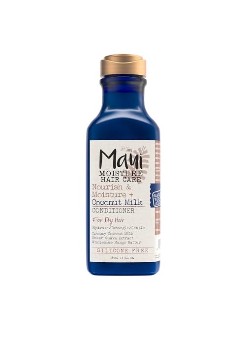 MAUI MOISTURE Maui Moisture Nourish & Moisture + Coconut Milk Conditioner to Hydrate and Detangle Curly Hair, Lightweight Daily Moisturizing Conditioner, Vegan, Silicone & Paraben-Free, 13 fl oz 