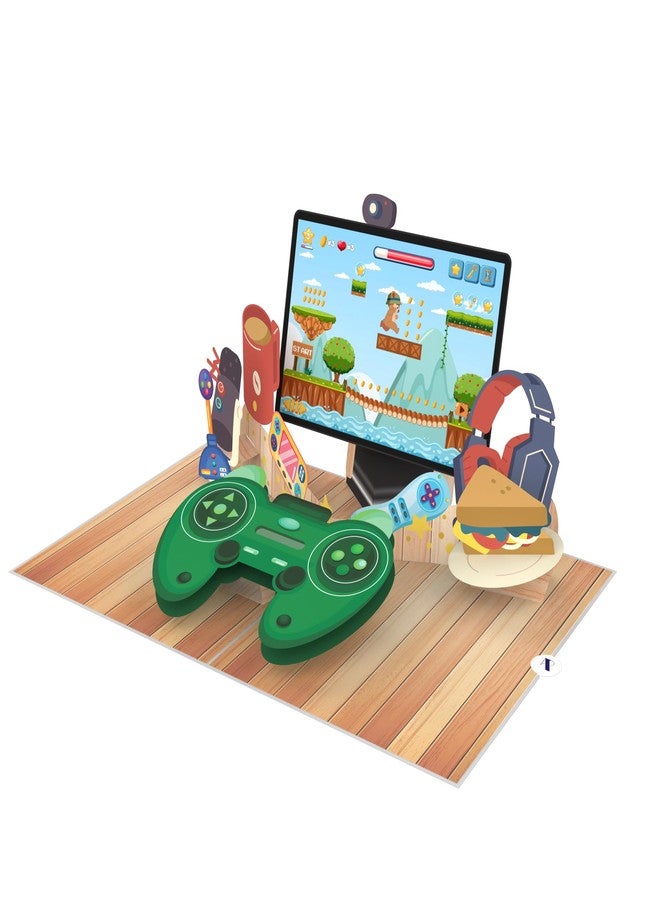 Rykamia Video Game Pop Up Birthday Card for Brother – 3D Gaming Greeting Card for Teenage Boys – Gamer Birthday Card with Envelope & Note Insert – Funny Geek Gift for Gamers - Image 2