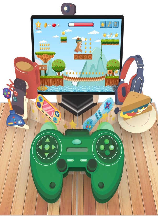 Rykamia Video Game Pop Up Birthday Card for Brother – 3D Gaming Greeting Card for Teenage Boys – Gamer Birthday Card with Envelope & Note Insert – Funny Geek Gift for Gamers - Image 1