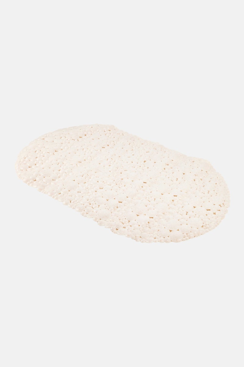 Bath Bliss Soft Oval Wheat Non-Slip Bath Mat, Ivory - Image 2