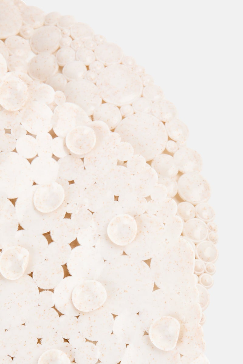 Bath Bliss Soft Oval Wheat Non-Slip Bath Mat, Ivory - Image 3