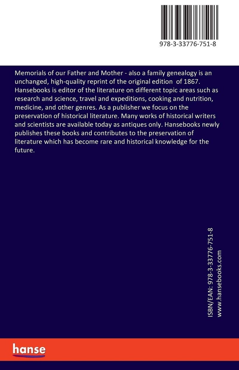 Memorials of our Father and Mother: also a family genealogy - Image 2