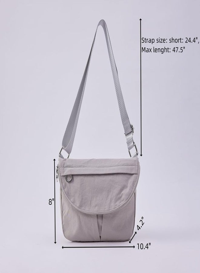 VAKAER Crossbody Purse for Women, 5L Casual Festival Bag With Adjustable Strap Women's Shoulder Handbags for Travel Workout (Light Grey) - Image 3