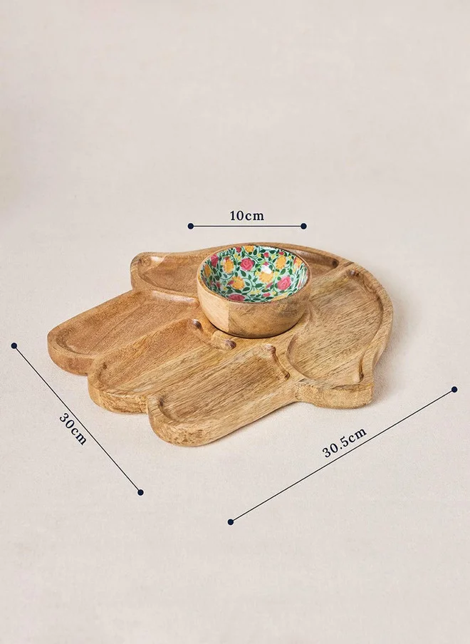 Chumbak  Rani Bagh Hamsa Platter with Dip Bowl  | Best Price UAE