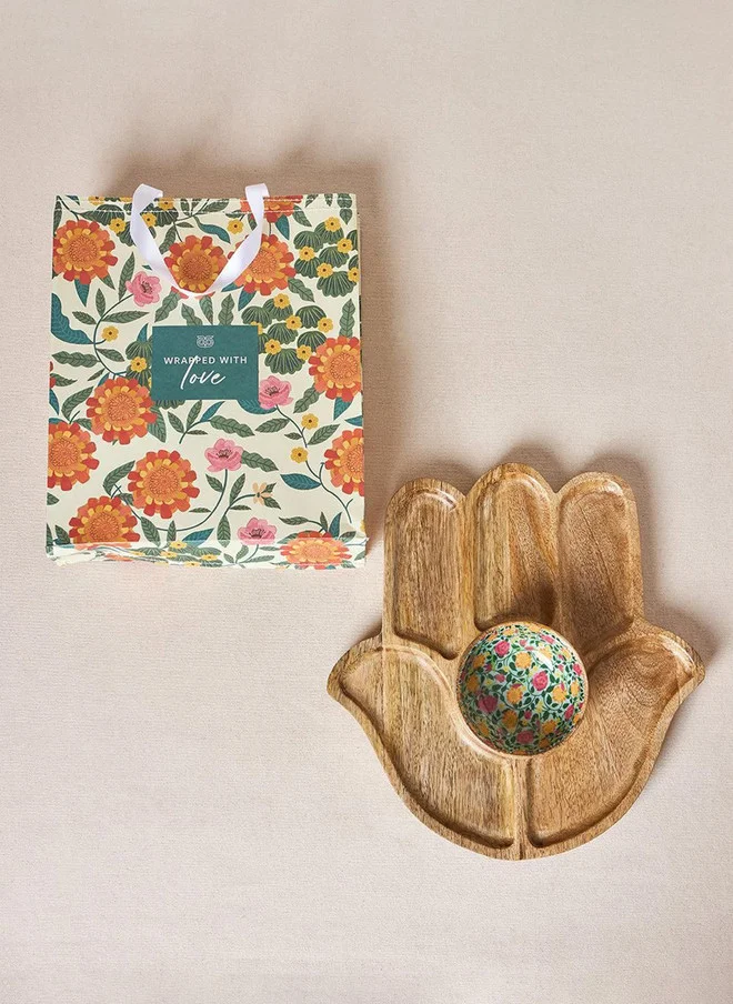 Chumbak  Rani Bagh Hamsa Platter with Dip Bowl  | Best Price UAE