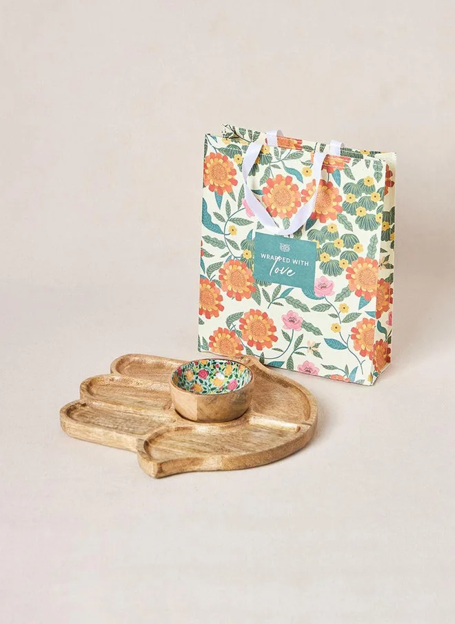 Rani Bagh Hamsa Platter with Dip Bowl
