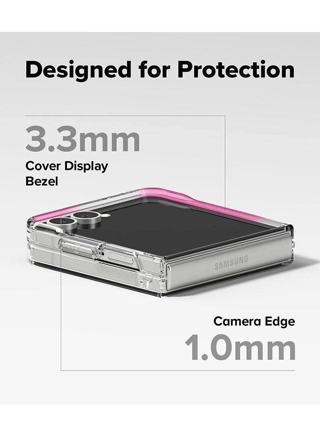 Protect حافظة مغناطيسية شفافة PROTECT لهاتف سامسونج جالكسي Z Flip 7 | تصميم نحيف مقاوم للصدمات | تركيب سهل بنظام النقر | متوافقة مع الشحن اللاسلكي | الموديل: MSFLP7 - Image 2